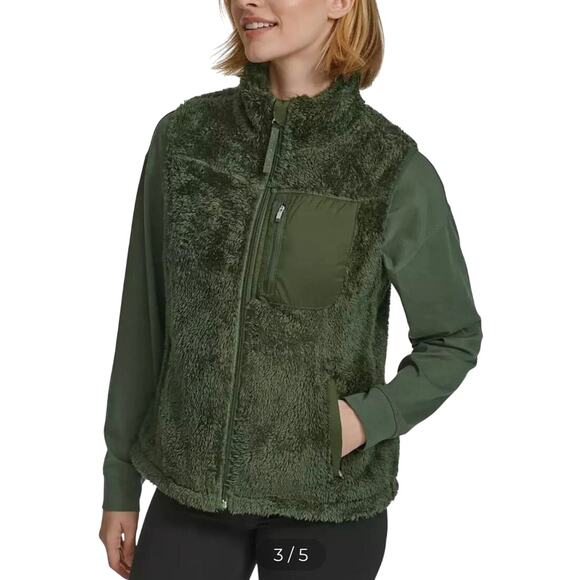 Calvin Klein Jackets & Blazers - Calvin Klein Performance Women's Sherpa Vest NWT GREEN SIZE S